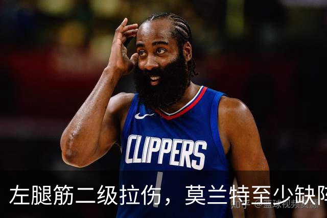 左腿筋二级拉伤，莫兰特至少缺阵四周